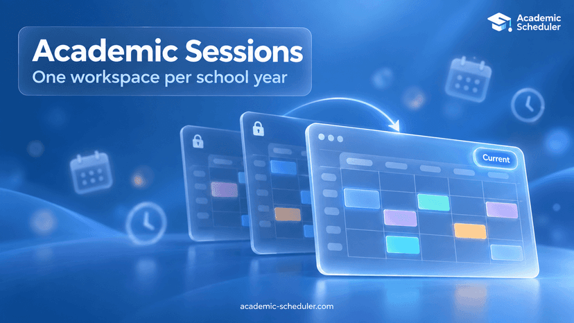 Academic Sessions: Keep Every School Year's Timetable Separate