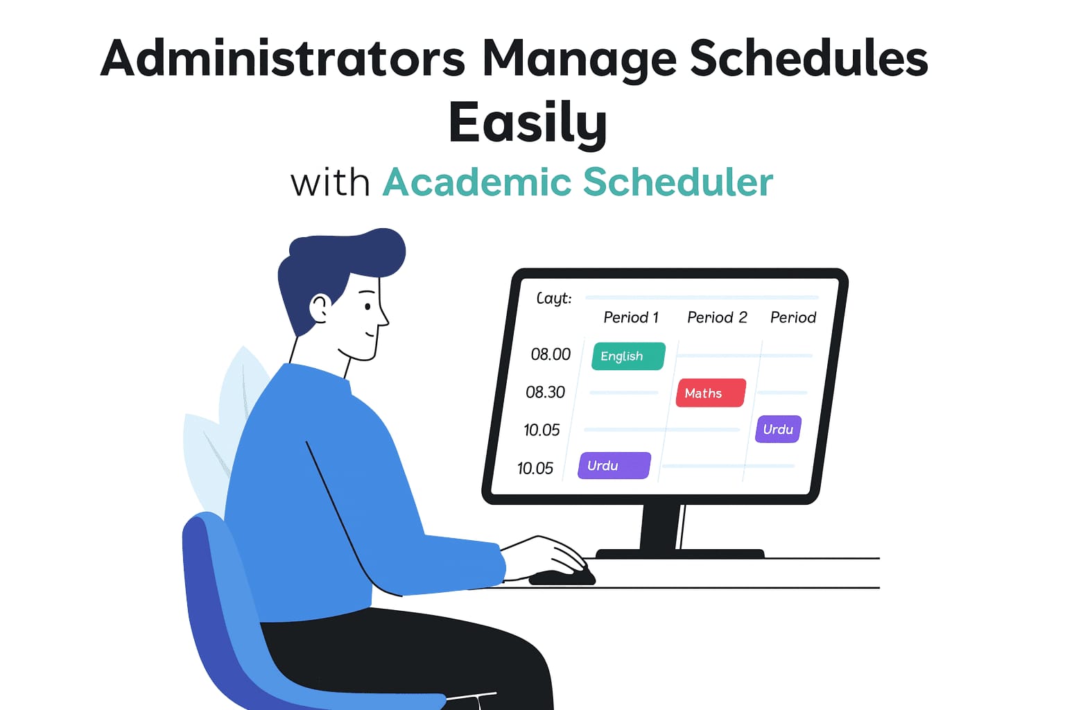 Academic Scheduler founder working on timetable management software